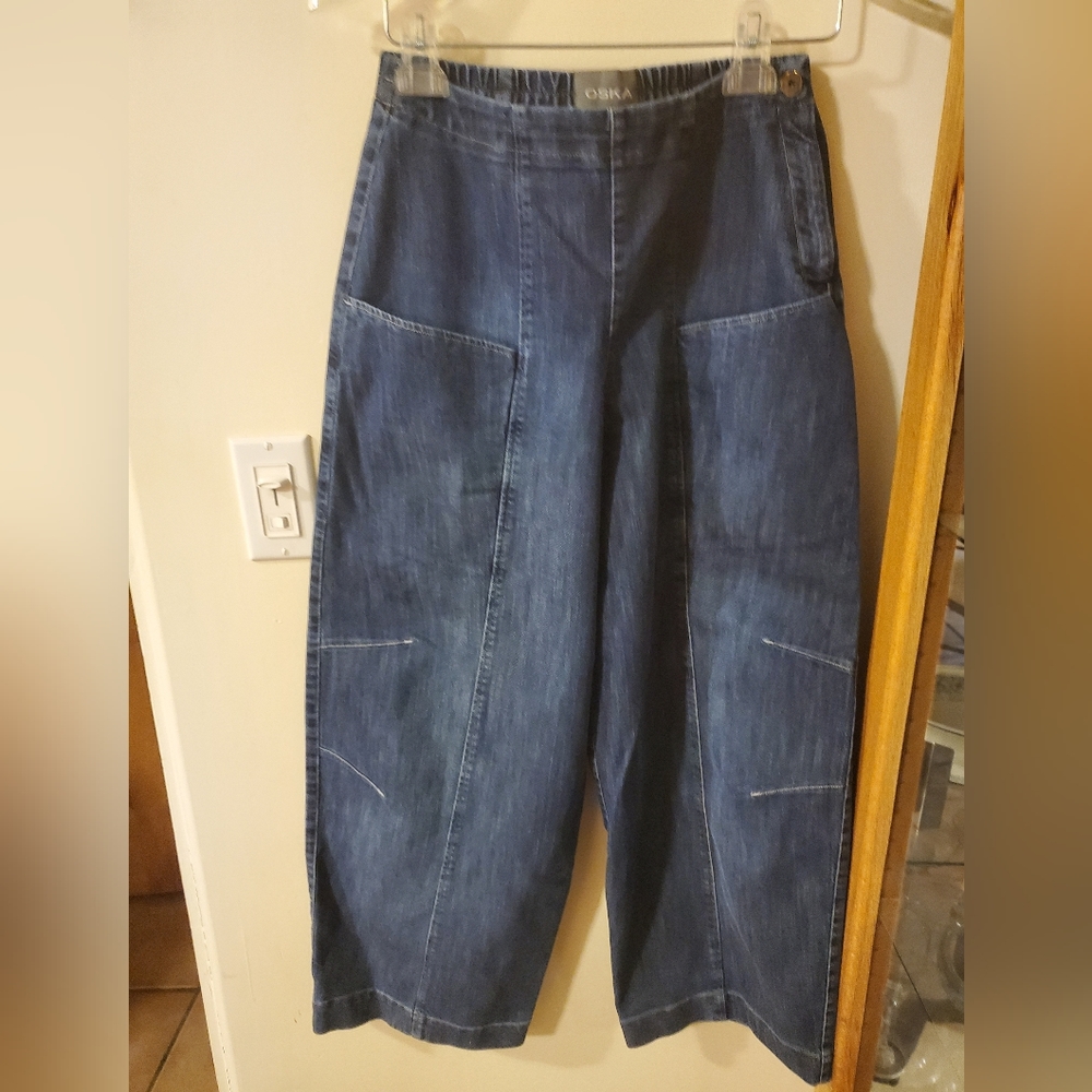 OSKA Cropped wide leg jeans size 1R